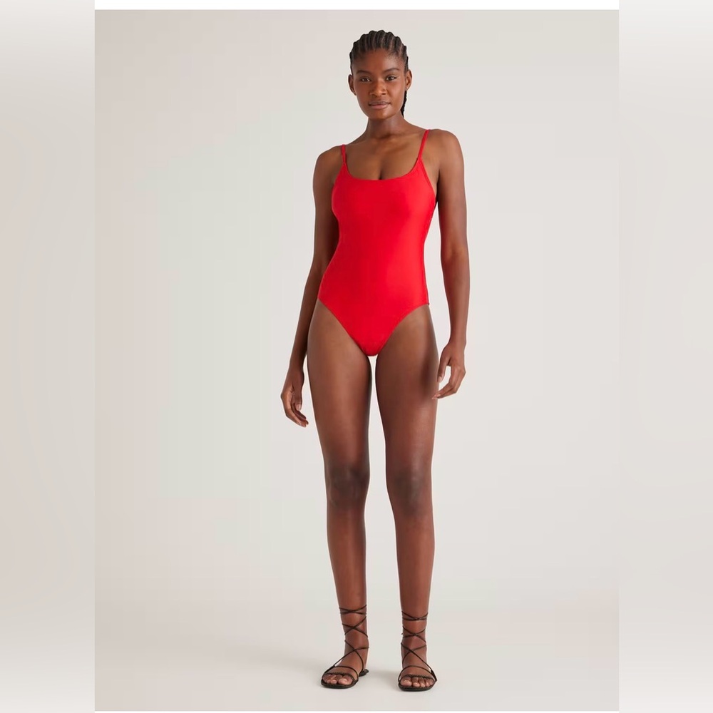 Quince Italian Cami One Piece Swimsuit size medium